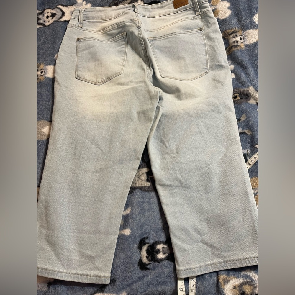Judy Blue capris size 14w waist 18 in flat inseam 21 in rise 11 in never worn